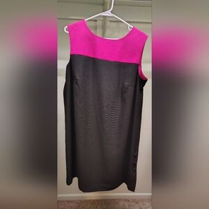 Pink and Black Sleeveless Dress